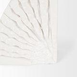 Stept White Marble Bookends w/rough carving (set of 2) from Mercana - Luna Furniture
