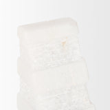 Cavetto White Marble Bookends w/rough carving S/2 from Mercana - Luna Furniture