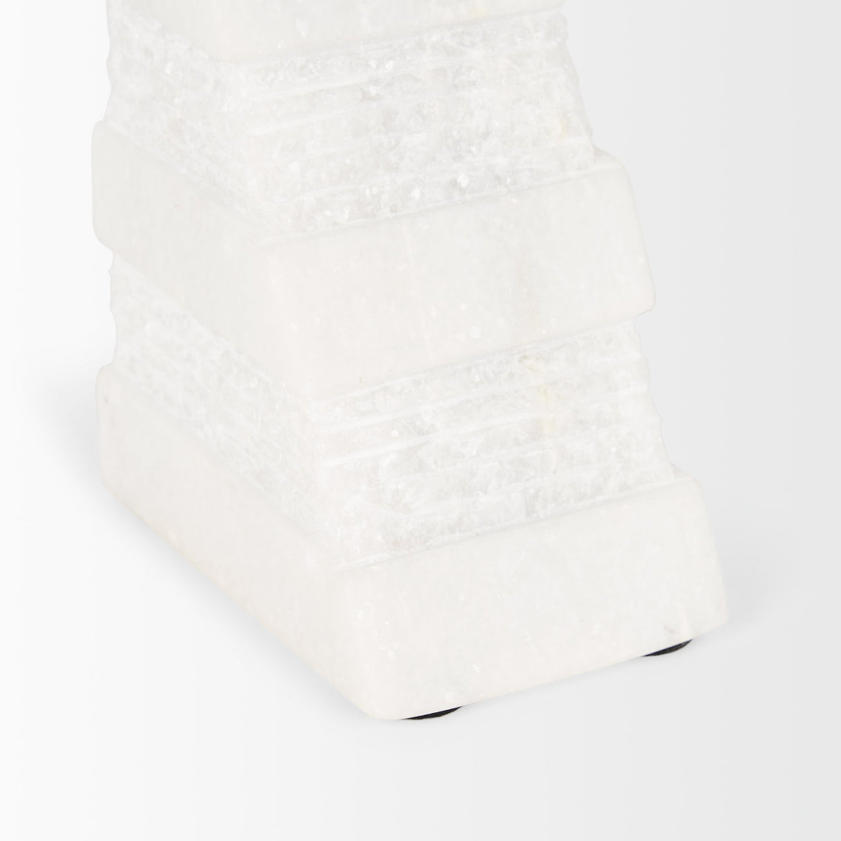 Cavetto White Marble Bookends w/rough carving S/2 from Mercana - Luna Furniture