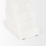 Cavetto White Marble Bookends w/rough carving S/2 from Mercana - Luna Furniture