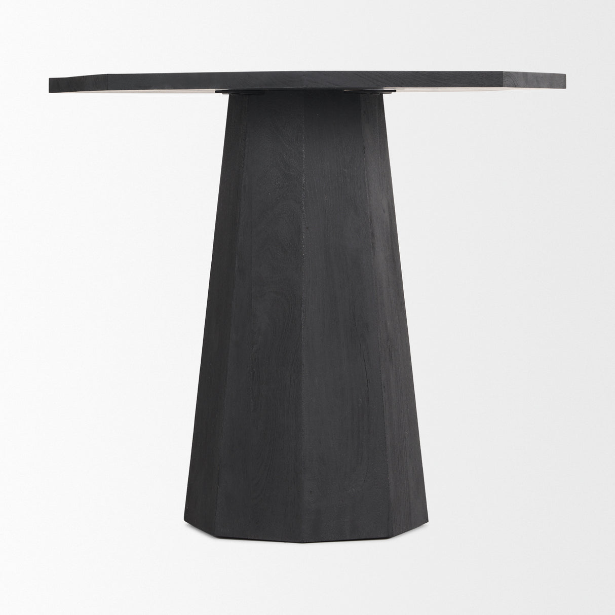 Maxine Hexagonal Black Wood Foyer Table from Mercana - Luna Furniture
