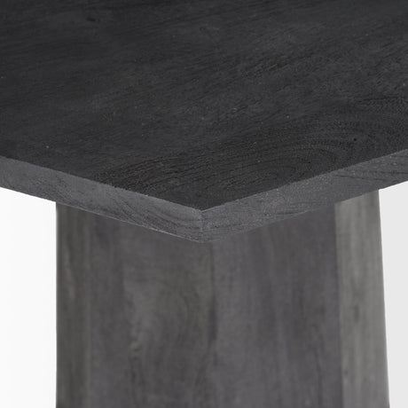 Maxine Hexagonal Black Wood Foyer Table from Mercana - Luna Furniture