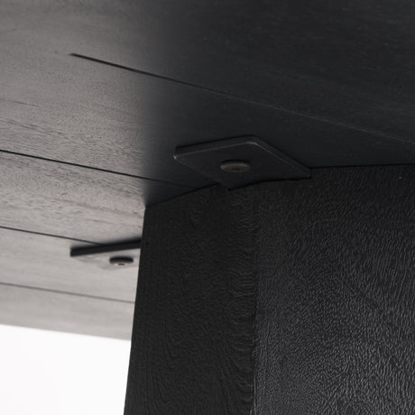Maxine Hexagonal Black Wood Foyer Table from Mercana - Luna Furniture