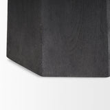 Maxine Hexagonal Black Wood Foyer Table from Mercana - Luna Furniture