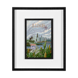 Illinois Go USA (M) by Mercana Studio a Framed Art Print Matted under Glass from Mercana - Luna Furniture