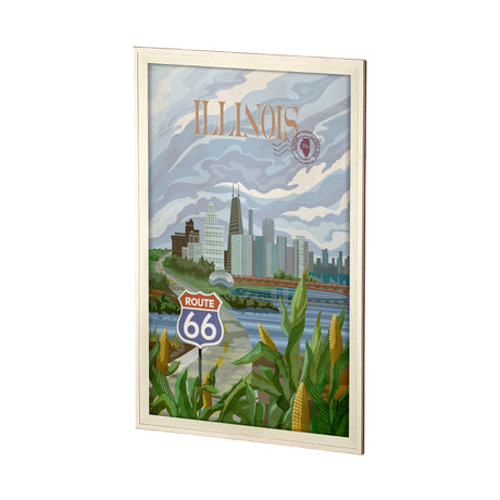 Illinois Go USA (XL) by Mercana Studio a Hand Embellished Decograph Framed Art Print under Glass from Mercana - Luna Furniture