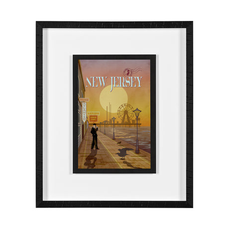 New Jersey Go USA (M) by Mercana Studio a Framed Art Print Matted under Glass from Mercana - Luna Furniture