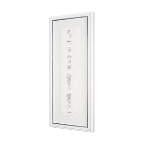 Random Lines Silver by Studio M a handmade Original Framed Artwork under Glass from Mercana - Luna Furniture