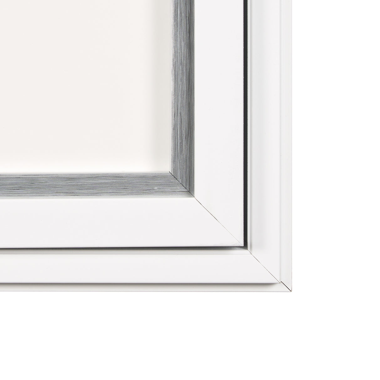 Random Lines Silver by Studio M a handmade Original Framed Artwork under Glass from Mercana - Luna Furniture