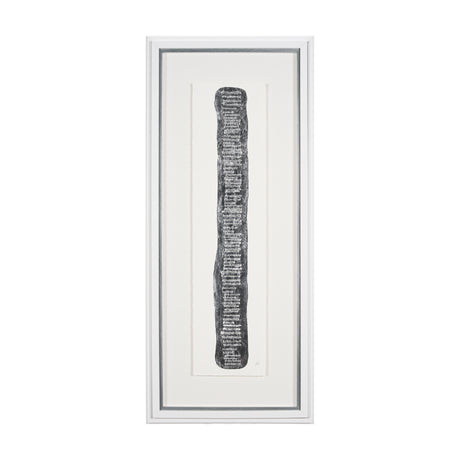 Random Lines Silver Flood by Studio M a Handmade Original Framed Artwork under Glass from Mercana - Luna Furniture