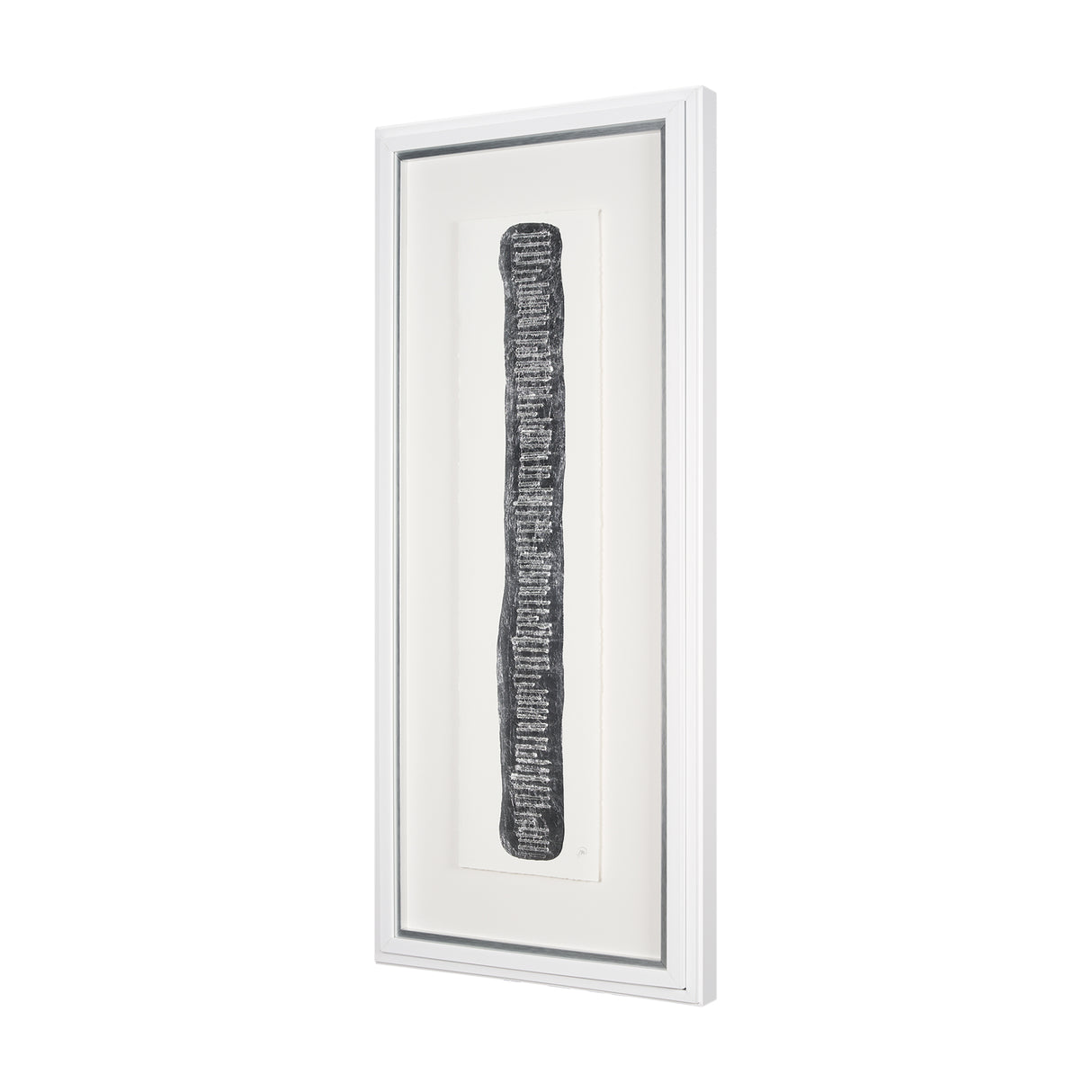 Random Lines Silver Flood by Studio M a Handmade Original Framed Artwork under Glass from Mercana - Luna Furniture