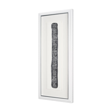 Random Lines Silver Flood by Studio M a Handmade Original Framed Artwork under Glass from Mercana - Luna Furniture