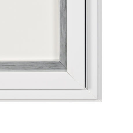 Random Lines White by Studio M a handmade Original Framed Artwork under Glass from Mercana - Luna Furniture
