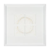 Equal Quadrants White by Studio M a handmade Original Framed 3D Textured Artwork under Glass from Mercana - Luna Furniture