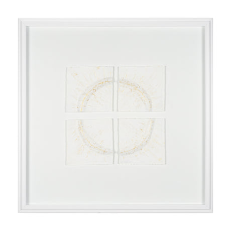 Equal Quadrants White by Studio M a handmade Original Framed 3D Textured Artwork under Glass from Mercana - Luna Furniture