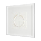 Equal Quadrants White by Studio M a handmade Original Framed 3D Textured Artwork under Glass from Mercana - Luna Furniture