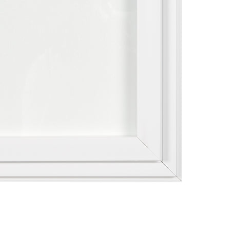 Equal Quadrants White by Studio M a handmade Original Framed 3D Textured Artwork under Glass from Mercana - Luna Furniture