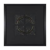 Equal Quadrants Black by Studio M a handmade Original Framed 3D Textured Artwork under Glass from Mercana - Luna Furniture