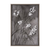 Wildflowers I Charcoal by Mercana Studio a Hand Embellished Textured Framed Art Print from Mercana - Luna Furniture