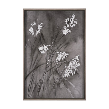 Wildflowers I Charcoal by Mercana Studio a Hand Embellished Textured Framed Art Print from Mercana - Luna Furniture