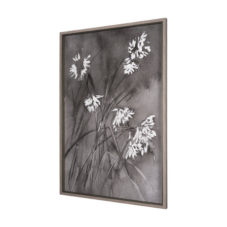 Wildflowers I Charcoal by Mercana Studio a Hand Embellished Textured Framed Art Print from Mercana - Luna Furniture