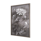 Wildflowers II Charcoal by Mercana Studio a Hand Embellished Textured Framed Art Print from Mercana - Luna Furniture