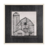 Barn Buildings I by Mercana Studio a Hand Embellished Textured Framed Art Print Matted under Glass from Mercana - Luna Furniture