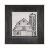 Barn Buildings II by Mercana Studio a Hand Embellished Textured Framed Art Print Matted under Glass from Mercana - Luna Furniture