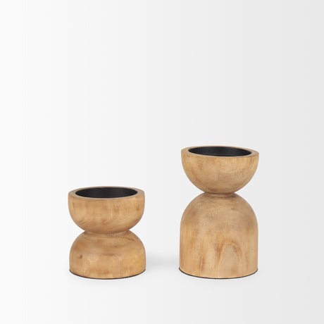 Aleena Wooden Candle Holder (Set of 2) from Mercana - Luna Furniture