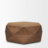 Arreto 36" Hexagonal Hinged Solid Wood Top and Base Coffee Table from Mercana - Luna Furniture