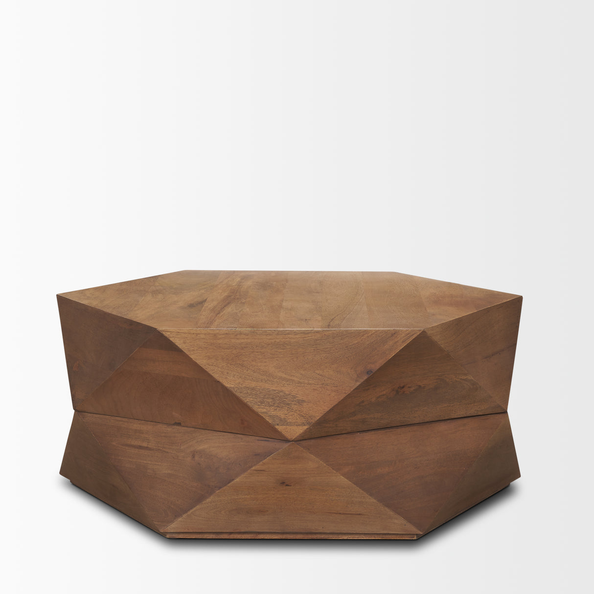 Arreto 36" Hexagonal Hinged Solid Wood Top and Base Coffee Table from Mercana - Luna Furniture