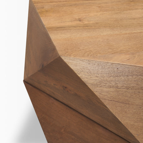 Arreto 36" Hexagonal Hinged Solid Wood Top and Base Coffee Table from Mercana - Luna Furniture
