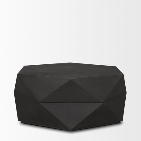 Arreto 36" Hexagonal Hinged Solid Wood Top and Base Coffee Table from Mercana - Luna Furniture