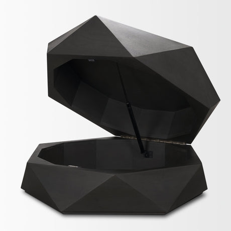 Arreto 36" Hexagonal Hinged Solid Wood Top and Base Coffee Table from Mercana - Luna Furniture