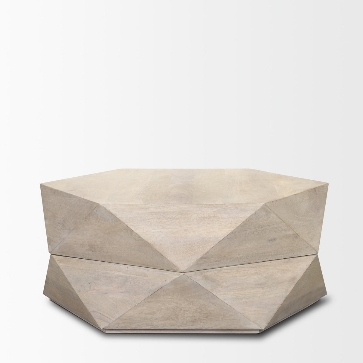 Arreto 36" Hexagonal Hinged Solid Wood Top and Base Coffee Table from Mercana - Luna Furniture