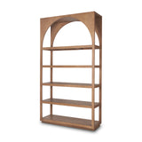 Bela Arched Shelving Unit Medium Brown Wood from Mercana - Luna Furniture