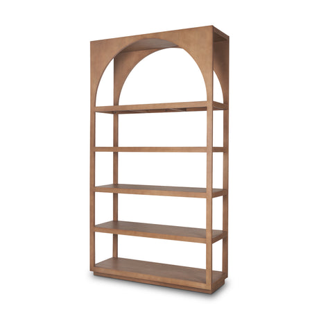 Bela Arched Shelving Unit Medium Brown Wood from Mercana - Luna Furniture