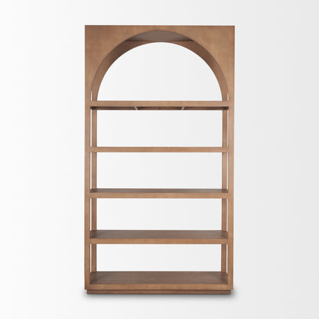 Bela Arched Shelving Unit Medium Brown Wood from Mercana - Luna Furniture