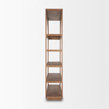 Bela Arched Shelving Unit Medium Brown Wood from Mercana - Luna Furniture