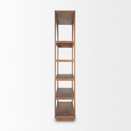 Bela Arched Shelving Unit Medium Brown Wood from Mercana - Luna Furniture