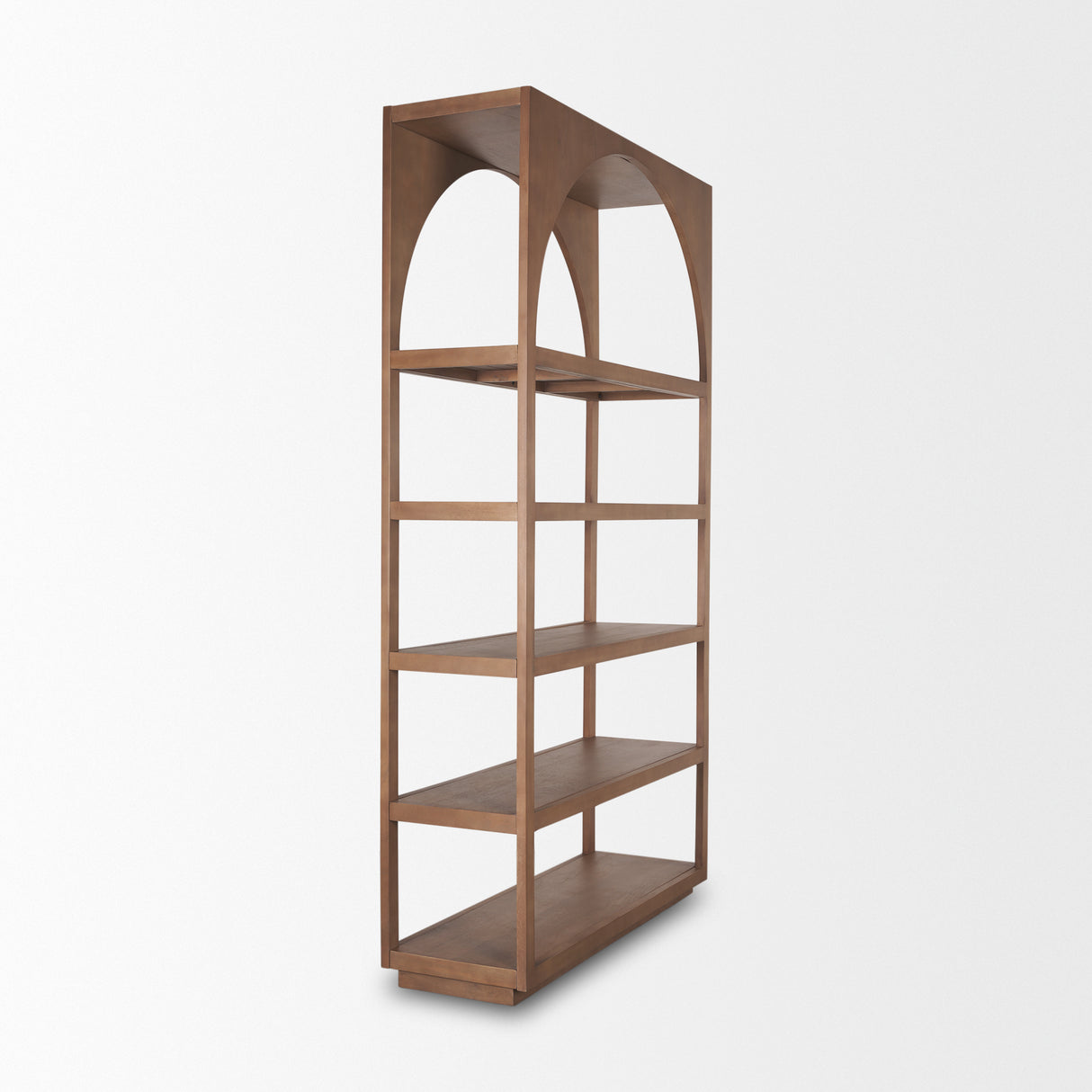 Bela Arched Shelving Unit Medium Brown Wood from Mercana - Luna Furniture