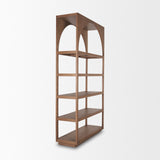 Bela Arched Shelving Unit Medium Brown Wood from Mercana - Luna Furniture