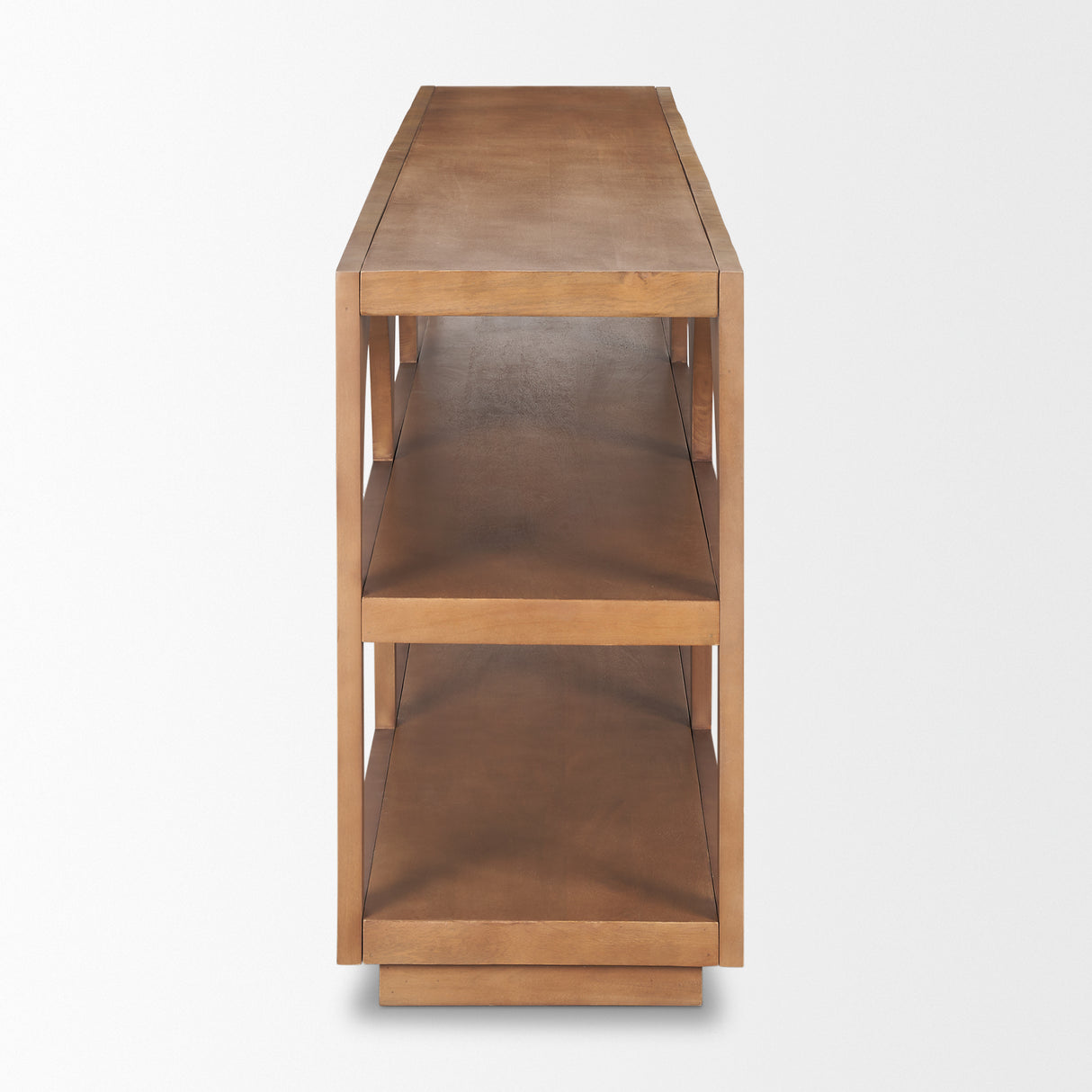 Bela Large Medium Brown Wood Arched Console Table from Mercana - Luna Furniture