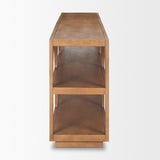 Bela Large Medium Brown Wood Arched Console Table from Mercana - Luna Furniture