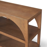 Bela Large Medium Brown Wood Arched Console Table from Mercana - Luna Furniture