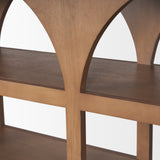 Bela Large Medium Brown Wood Arched Console Table from Mercana - Luna Furniture