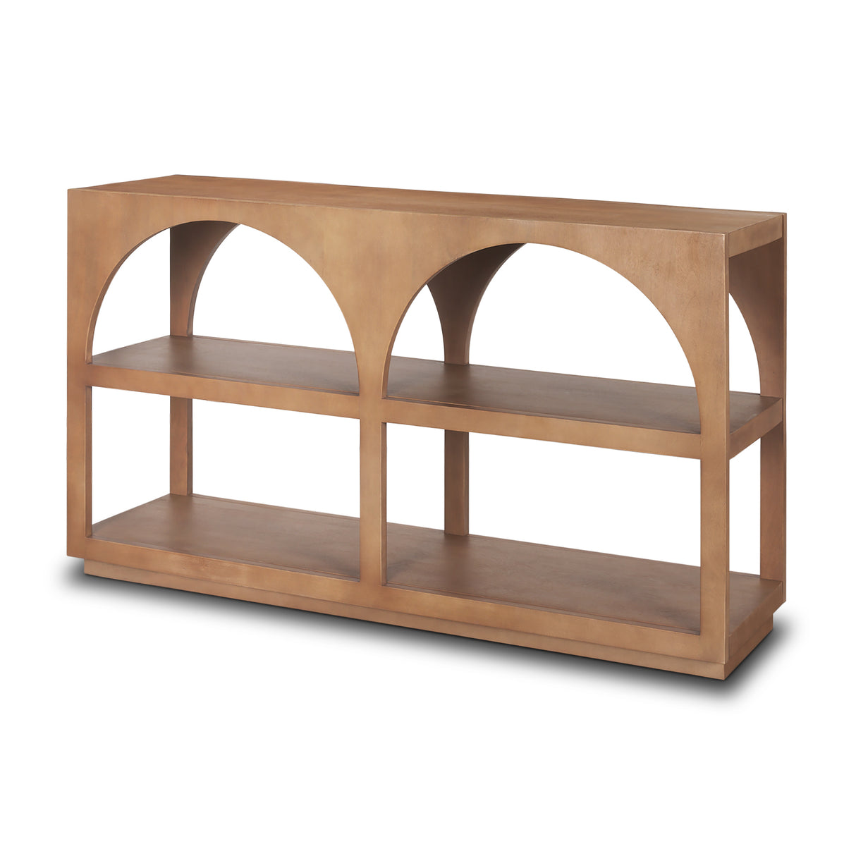 Bela Small Arched Console Table Medium Brown Wood from Mercana - Luna Furniture