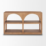 Bela Small Arched Console Table Medium Brown Wood from Mercana - Luna Furniture