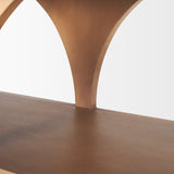 Bela Small Arched Console Table Medium Brown Wood from Mercana - Luna Furniture