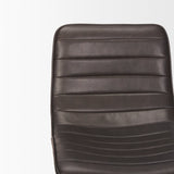 Meritt 37"H Black Faux-Leather Seat W/ Black Metal Frame Stool from Mercana - Luna Furniture